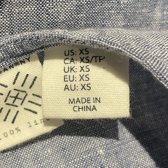 Artisan NY pullover sleeveless linen lagenlook minimalist blue dress extra small - Picture 10 of 11